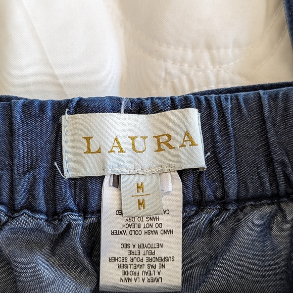 Laura Linen look flowy Lyocell  pants size M - Picture 5 of 5